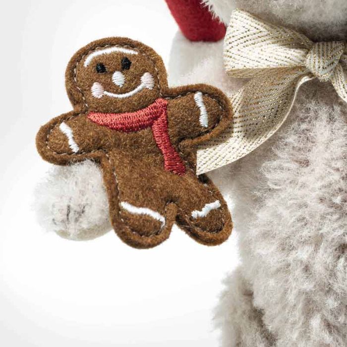 Steiff EAN 005961 Santa Claus teddybeer gingerbread man close up