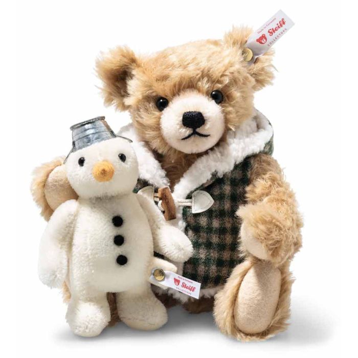 Steiff EAN 007538 Teddybeer met sneeuwman samen