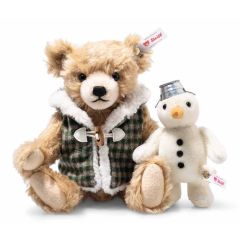 Steiff Teddy Bear with snowman 23 cm. EAN 007538